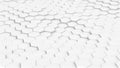 White Hexagonal Pattern - 3D Rendering Royalty Free Stock Photo