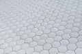 white hexagonal tile in building Royalty Free Stock Photo