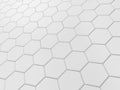 White hexagonal tile Royalty Free Stock Photo