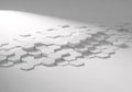White Hexagonal Tiles with Shadow and Light Royalty Free Stock Photo