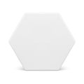 White hexagonal vertical honeycomb geometric angular wall construction block 3d design vector