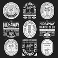 hideaway ranch adventure vector badges