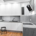 White high-gloss kitchen Royalty Free Stock Photo