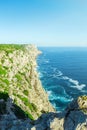 High stone rocks and ocean top view. Portugal Royalty Free Stock Photo