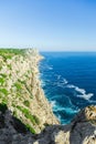 High stone rocks and ocean top view. Portugal Royalty Free Stock Photo