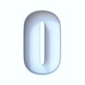 White hole shadow font Letter O 3D