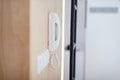 White home doorbell intercom Royalty Free Stock Photo
