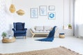 White home interior with sofa Royalty Free Stock Photo