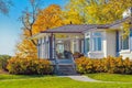 House with Fall Colored Foliage Royalty Free Stock Photo