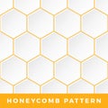 White Honeycomb vector seamless pattern. Vector natural honey background Royalty Free Stock Photo