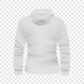 White hoodie back view mockup, realistic style