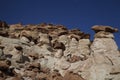 White Hoodoo-Toadstool Hoodoo- Rimrocks, Grand Staircase Escalante National Monument, GSENM, Utah Royalty Free Stock Photo