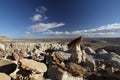 White Hoodoo-Toadstool Hoodoo- Rimrocks, Grand Staircase Escalante National Monument, GSENM, Utah Royalty Free Stock Photo