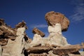 White Hoodoo-Toadstool Hoodoo- Rimrocks, Grand Staircase Escalante National Monument, GSENM, Utah Royalty Free Stock Photo