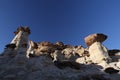 White Hoodoo-Toadstool Hoodoo- Rimrocks, Grand Staircase Escalante National Monument, GSENM, Utah Royalty Free Stock Photo