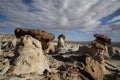 White Hoodoo-Toadstool Hoodoo- Rimrocks, Grand Staircase Escalante National Monument, GSENM, Utah Royalty Free Stock Photo