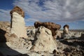 White Hoodoo-Toadstool Hoodoo- Rimrocks, Grand Staircase Escalante National Monument, GSENM, Utah Royalty Free Stock Photo