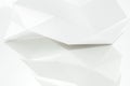 White horizontal origami reflected in mirror on white background Royalty Free Stock Photo