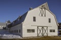 White horse barn in Vermont Royalty Free Stock Photo