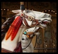 White horse in Carousel Royalty Free Stock Photo