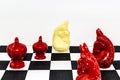 White Horse Chess charactor around with red enemy