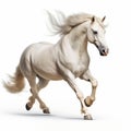 White Horse Galloping: Artgerm Style, National Geographic Photo, 8k Resolution Royalty Free Stock Photo