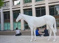 White horse outside British Council Offices