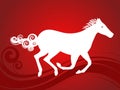 White Horse Running Royalty Free Stock Photo