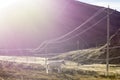 A White Horse in the strong sun, in the area of Tagong, Sichuan, China.