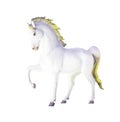 White horse statue isolated