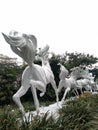 White horse statue relic Royalty Free Stock Photo