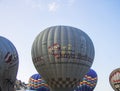 White hot air balloon starting to fly over Cappadocia, Turkey