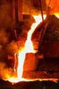 White hot molten metal Royalty Free Stock Photo