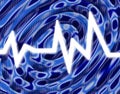 White Hot Sound Blue Wave Background Royalty Free Stock Photo