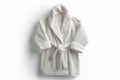 white hotel fleece bathrobe on a white background Royalty Free Stock Photo