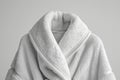 white hotel fleece bathrobe on a white background Royalty Free Stock Photo