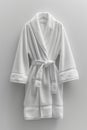 white hotel fleece bathrobe on a white background Royalty Free Stock Photo