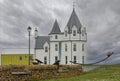 White hotel with pointed roof located at John O\'Groats
