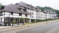 White hotels in the village Brzece near Kopaonik, Serbia