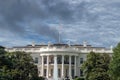 White House building in Washington DC on cloudy day Royalty Free Stock Photo