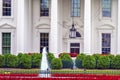 White House Door Red Flowers Pennsylvania Ave Washington DC Royalty Free Stock Photo