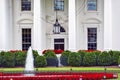 White House Door Red Flowers Pennsylvania Ave Washington DC Royalty Free Stock Photo