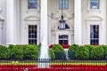 White House Door Red Flowers Pennsylvania Ave Washington DC Royalty Free Stock Photo