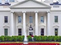 White House Door Red Flowers Pennsylvania Ave Washington DC Royalty Free Stock Photo