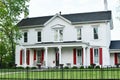 White House Red Shutters Royalty Free Stock Photo