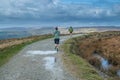 Runners on the Pennine Way from White House to Stoodley Pike on the Pennine Way