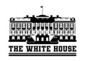 white house USA building Washington. flat style