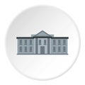 White house USA icon, flat style Royalty Free Stock Photo