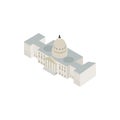 White house USA icon, isometric 3d style Royalty Free Stock Photo