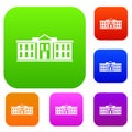 White house USA set collection Royalty Free Stock Photo